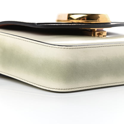Chloe Shaded Glossy Calfskin Lizard Embossed Mini C Double Carry Antique Green 9 of 10