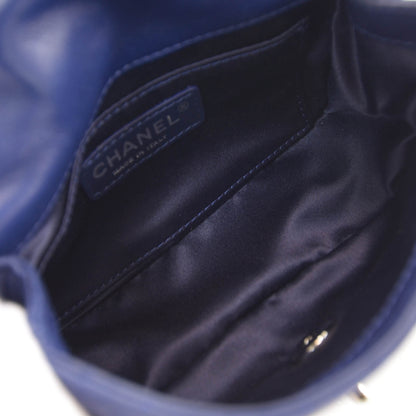 Chanel Lambskin Quilted Strass Mini Flap Dark Blue 9 of 9