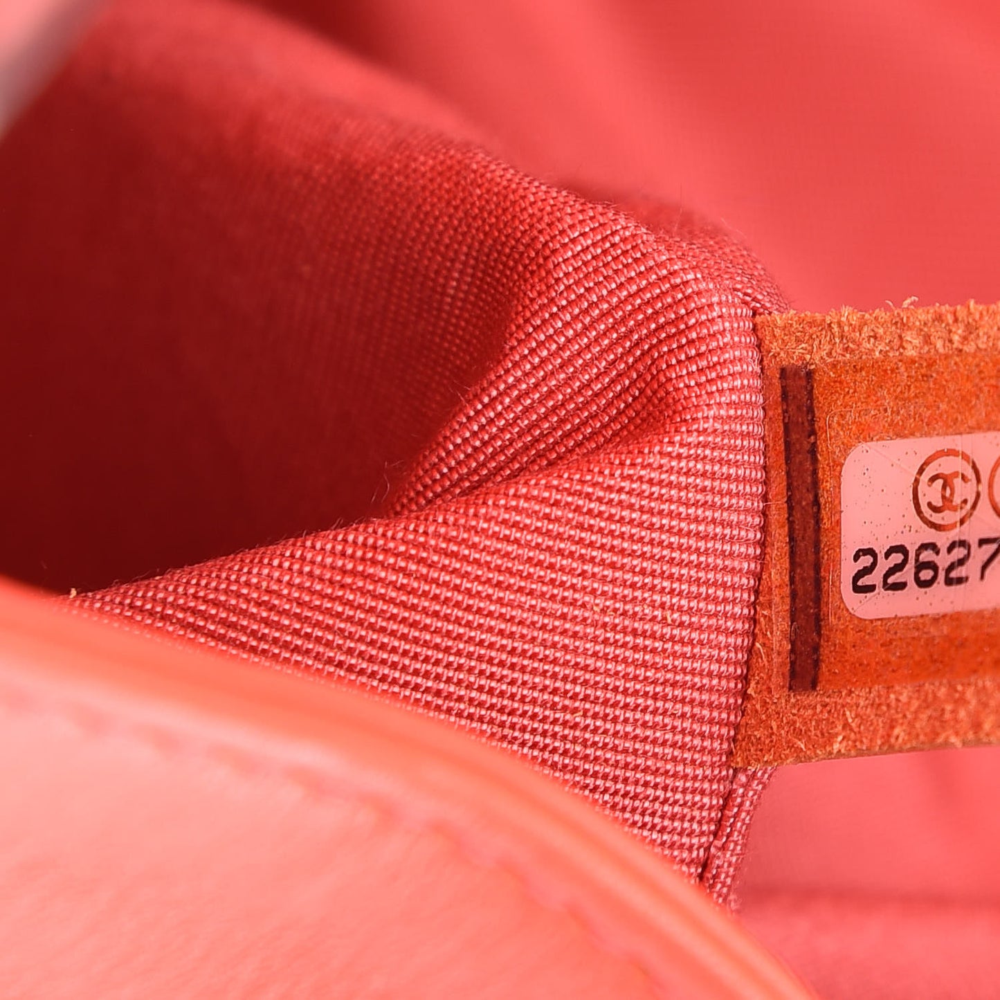 Calfskin Chevron Quilted Medium Boy Flap Coral