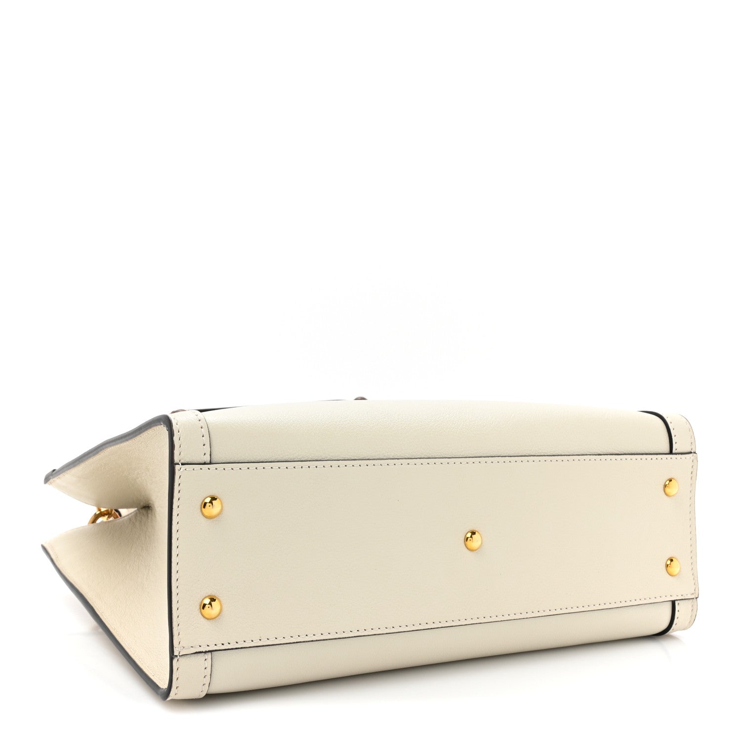 Gucci Wonka Grain Calfskin Small Diana Tote Bag Mystic White Orange Fluo 4 of 12