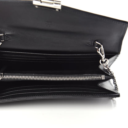 MCM Grained Calfskin Large Patricia Wallet On Chain Black 5 of 10