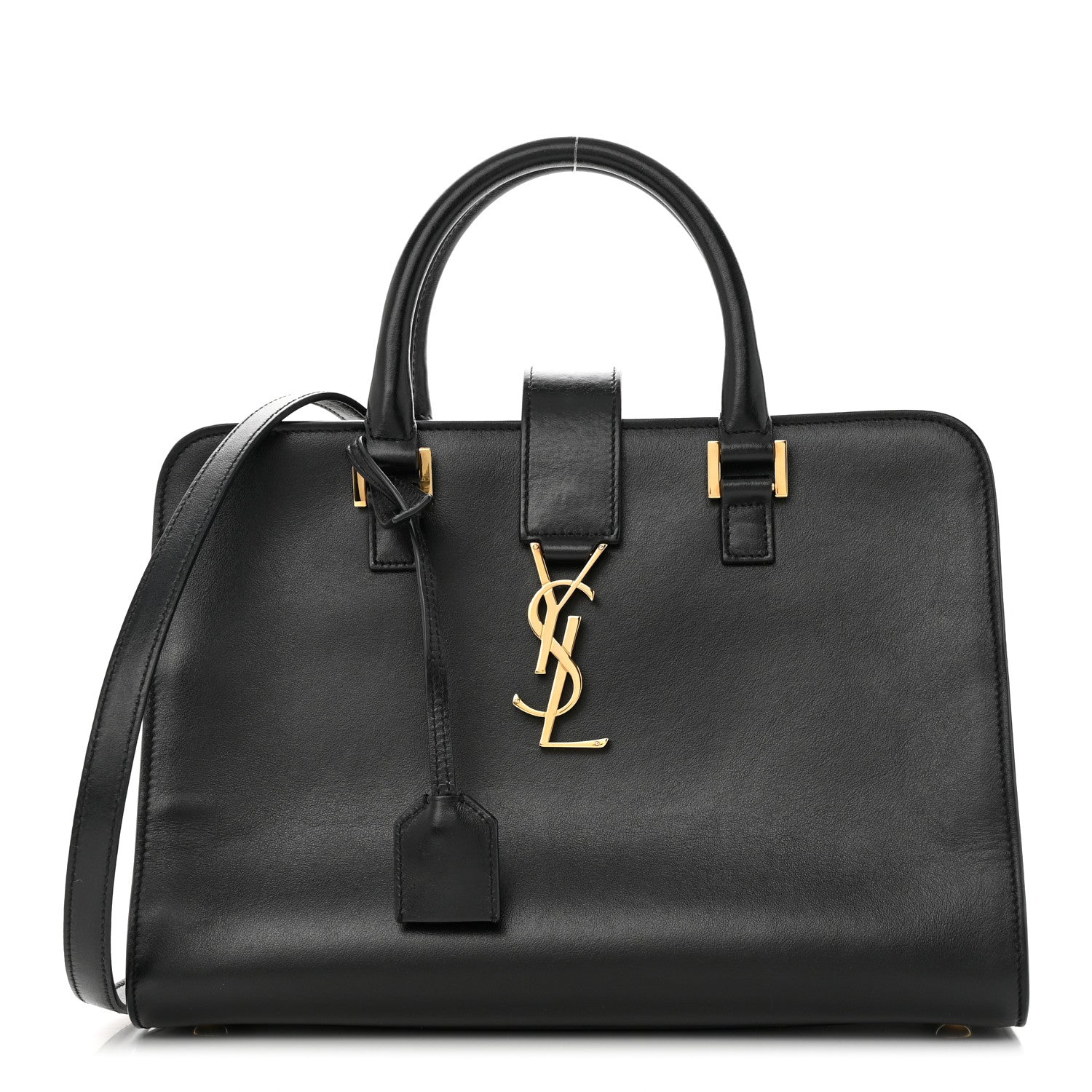 Saint Laurent Smooth Calfskin Small Monogram Cabas Black 1 of 12
