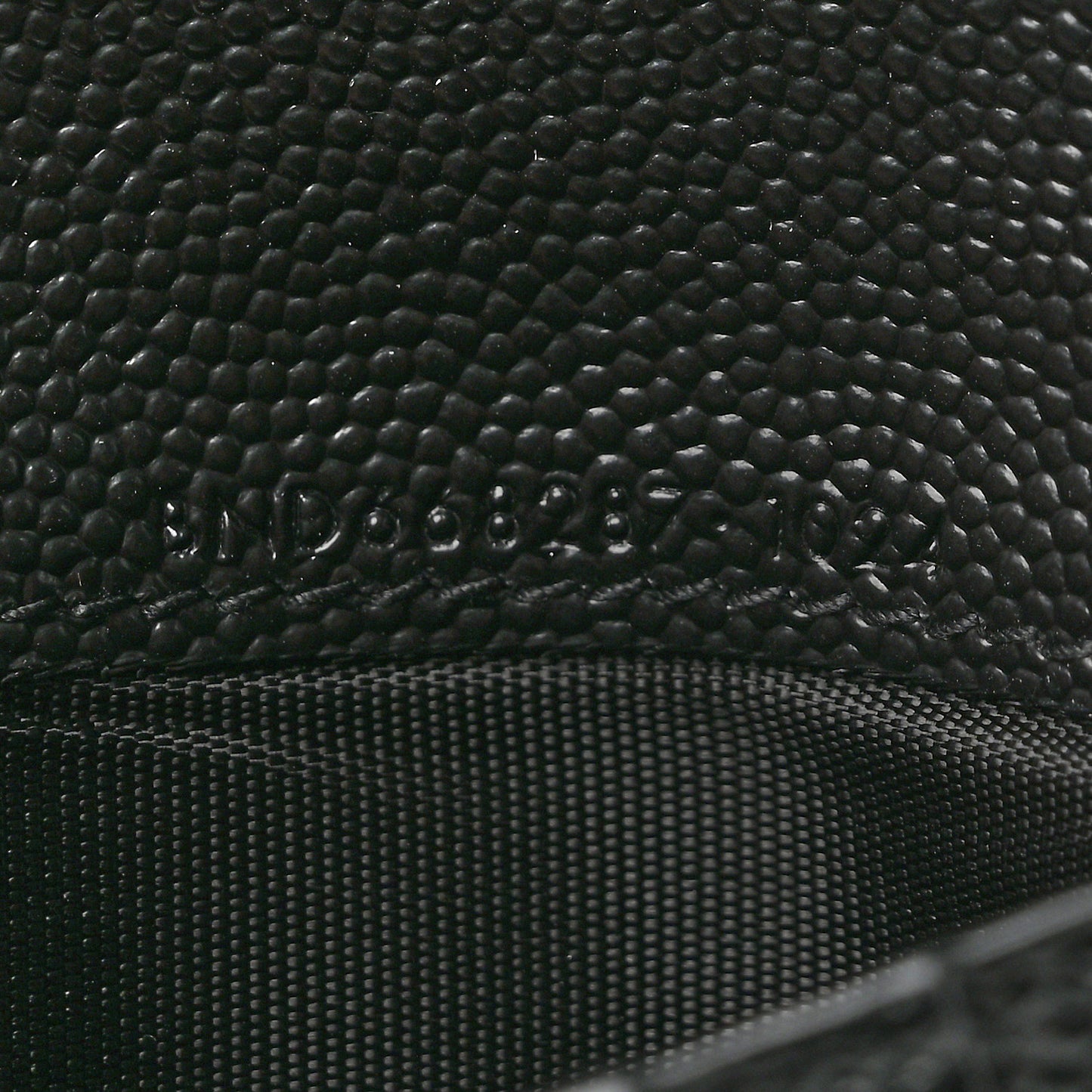 Grain De Poudre Matelasse Chevron Monogram Zipped Two-Part Wallet Black