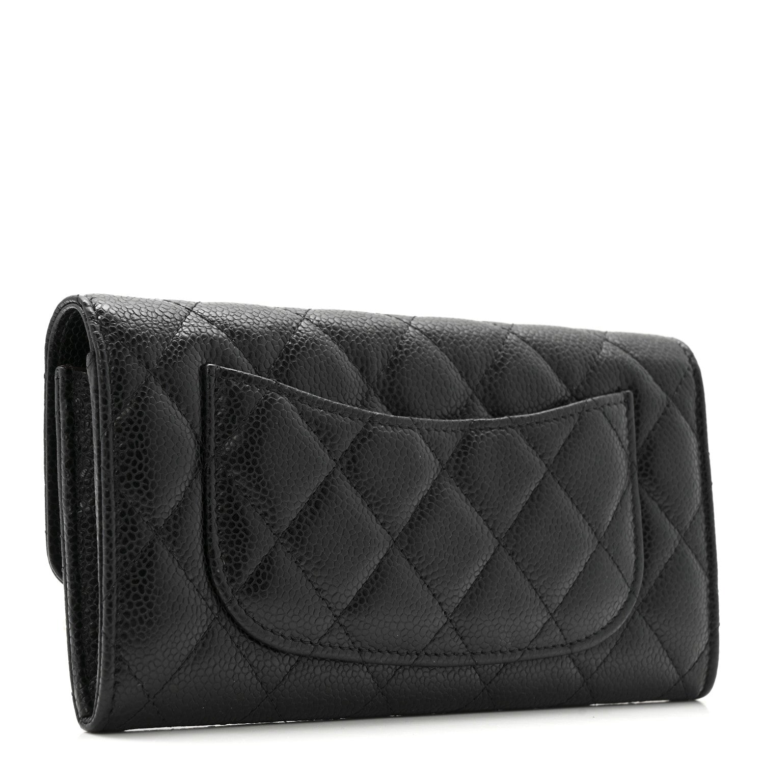 Chanel Caviar Quilted Large Gusset Flap Wallet Black 3 of 13