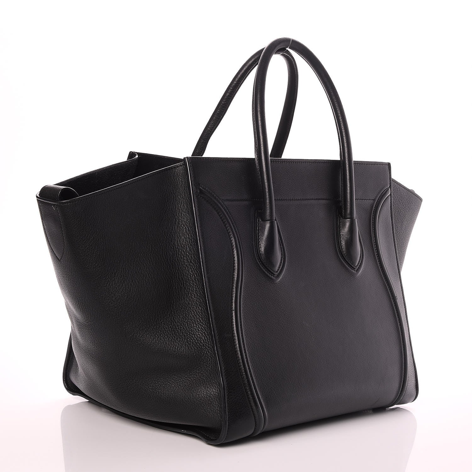 Celine Supple Calfskin Medium Phantom Luggage Black 3 of 9