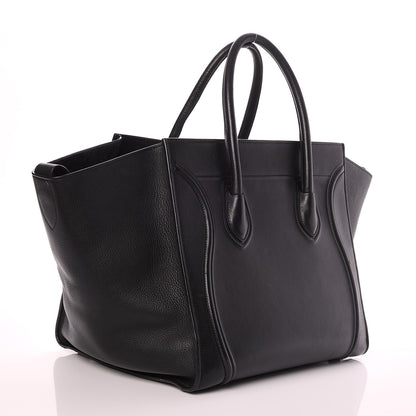 Celine Supple Calfskin Medium Phantom Luggage Black 3 of 9