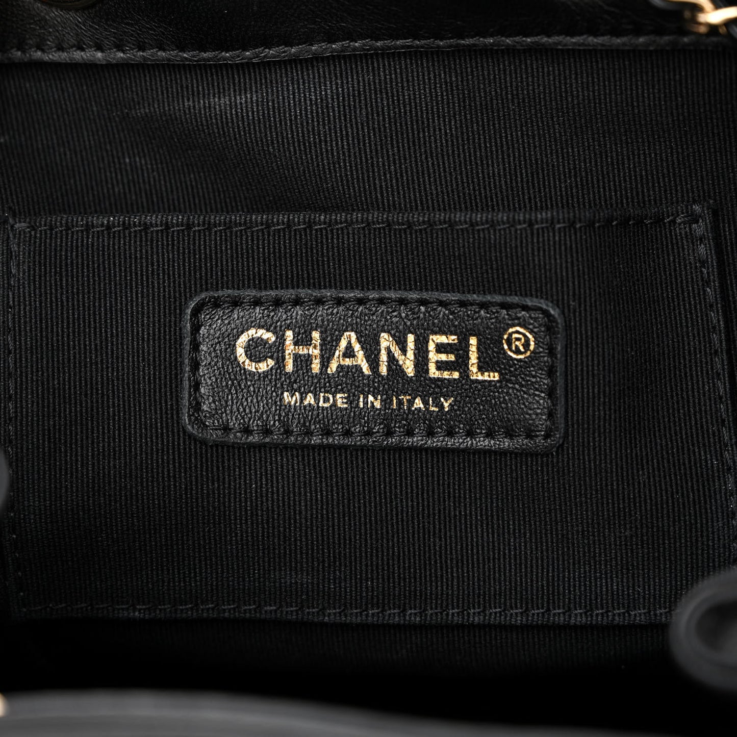 Lambskin Quilted Small Duma Drawstring Backpack Black