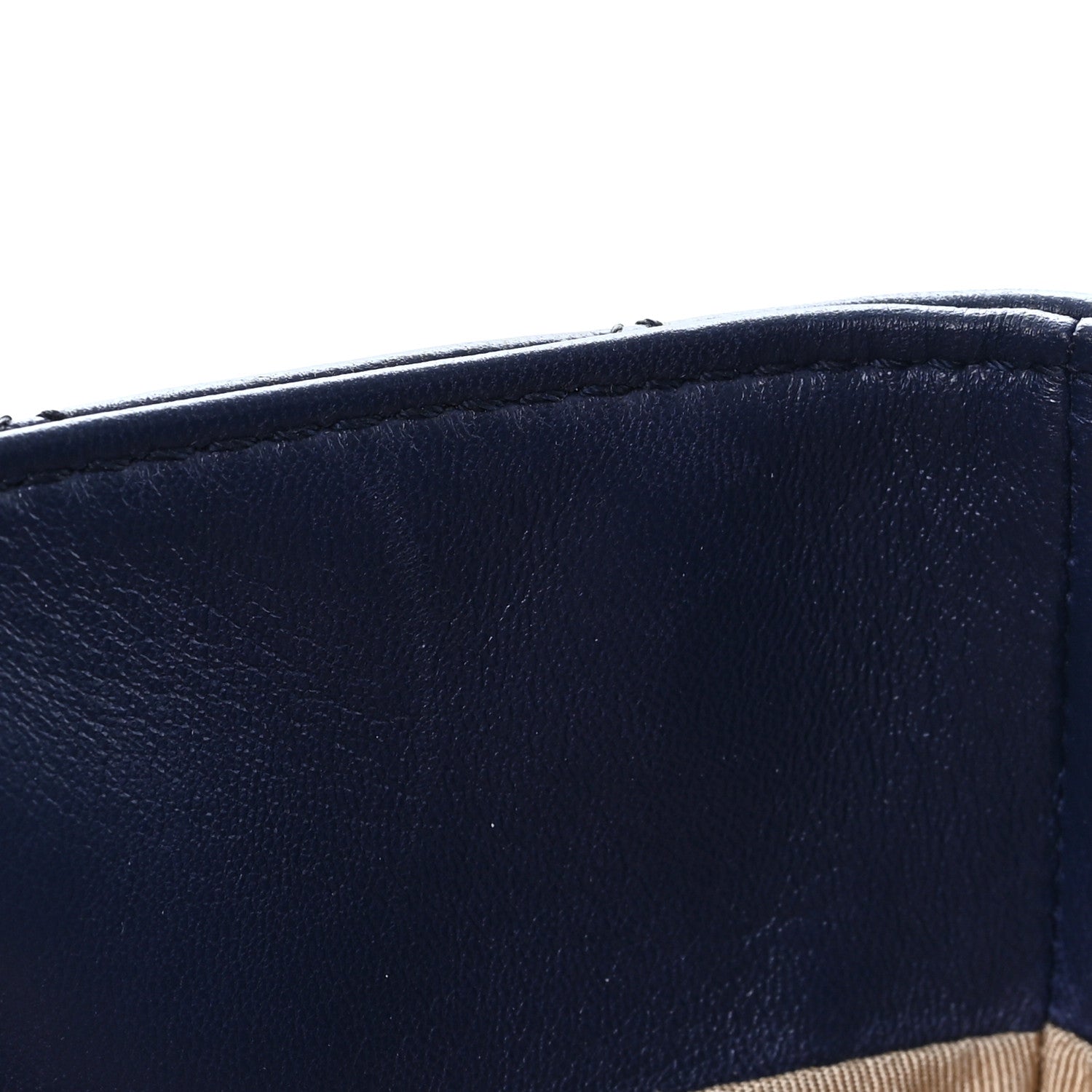 Chanel Calfskin Large Trianon Tote Navy Blue 11 of 11