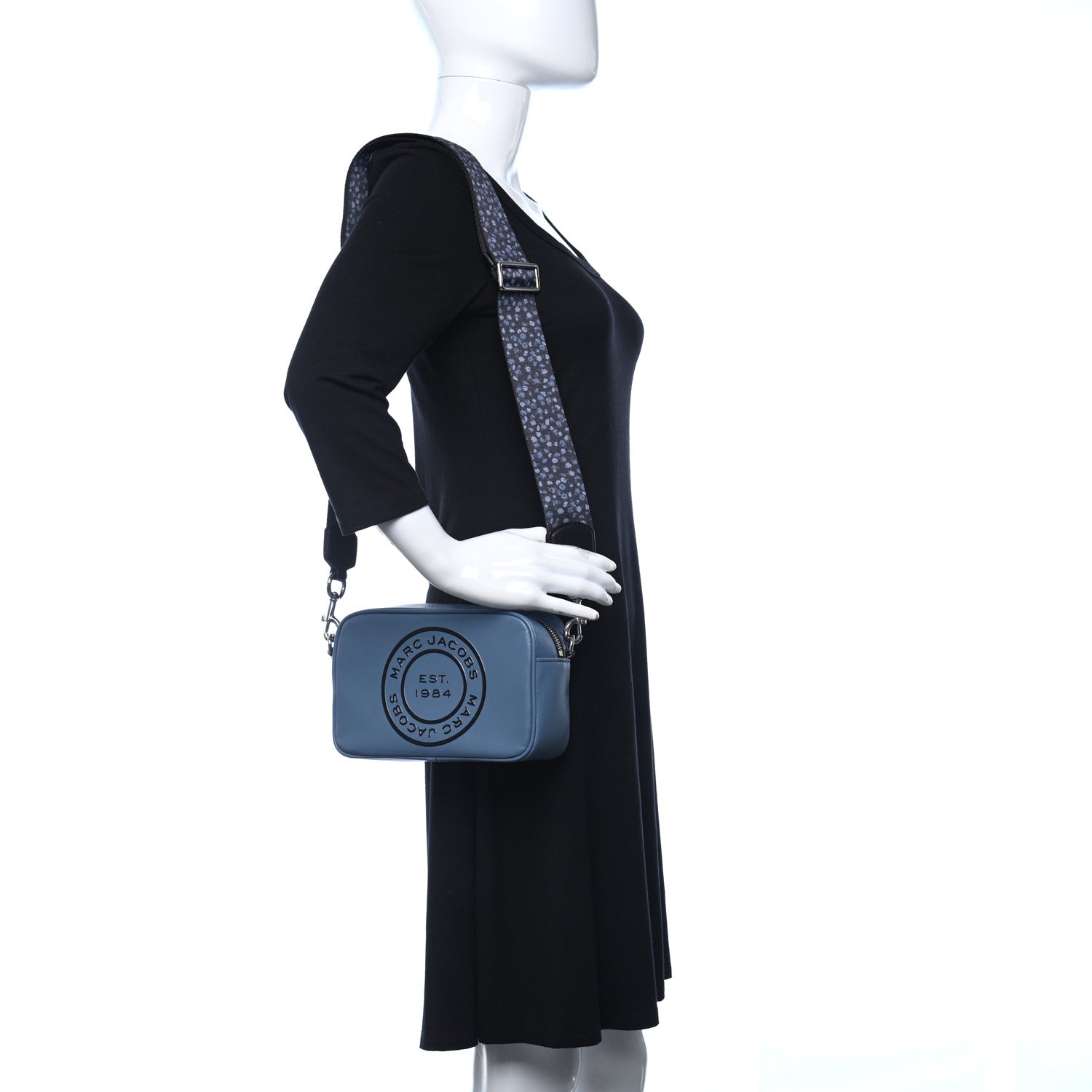 Marc Jacobs Calfskin Signet Flash Camera Bag Blue Mirage 2 of 9