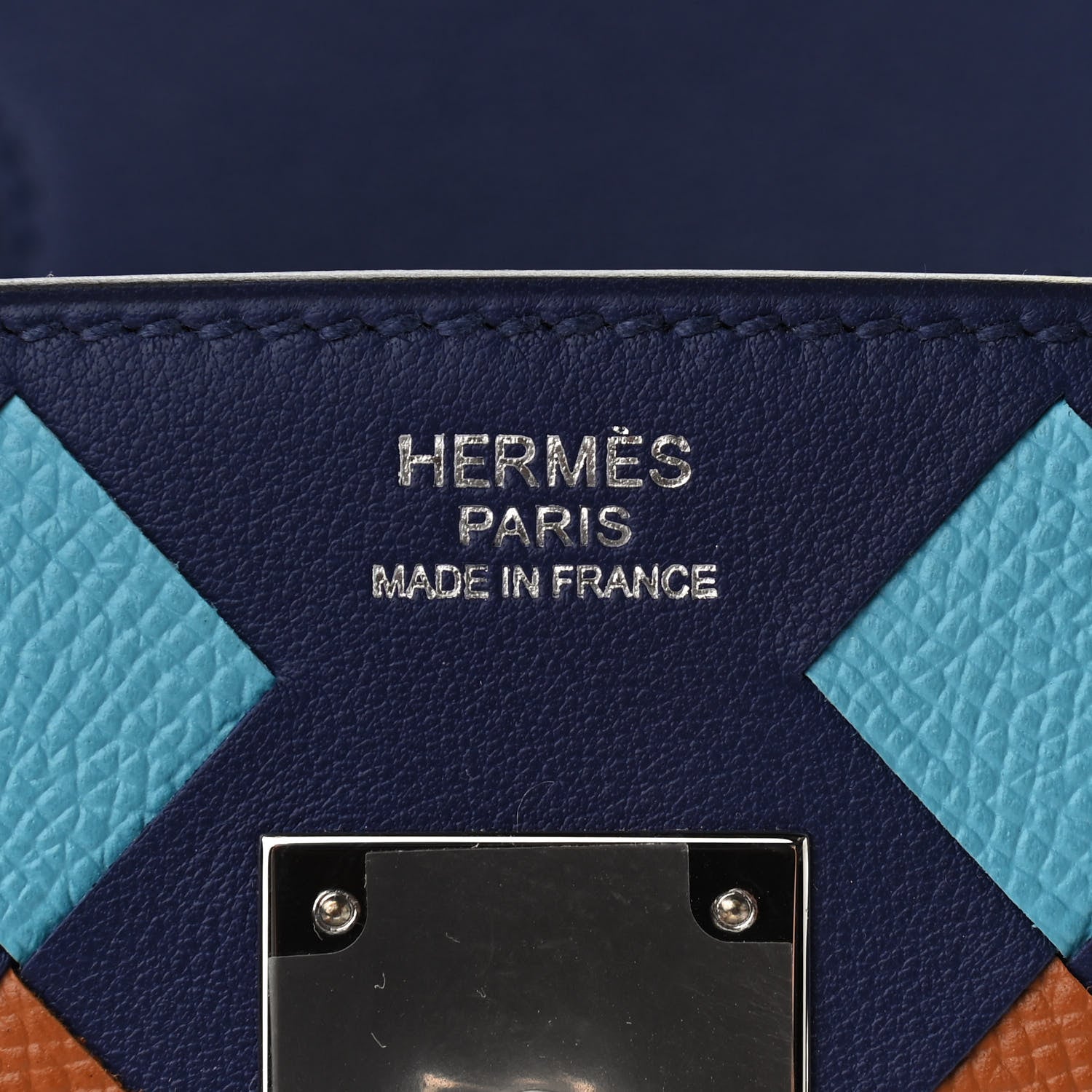 Hermes Swift Epsom Tressage Birkin 30 Bleu Encre Bleu Du Nord Gold 6 of 10