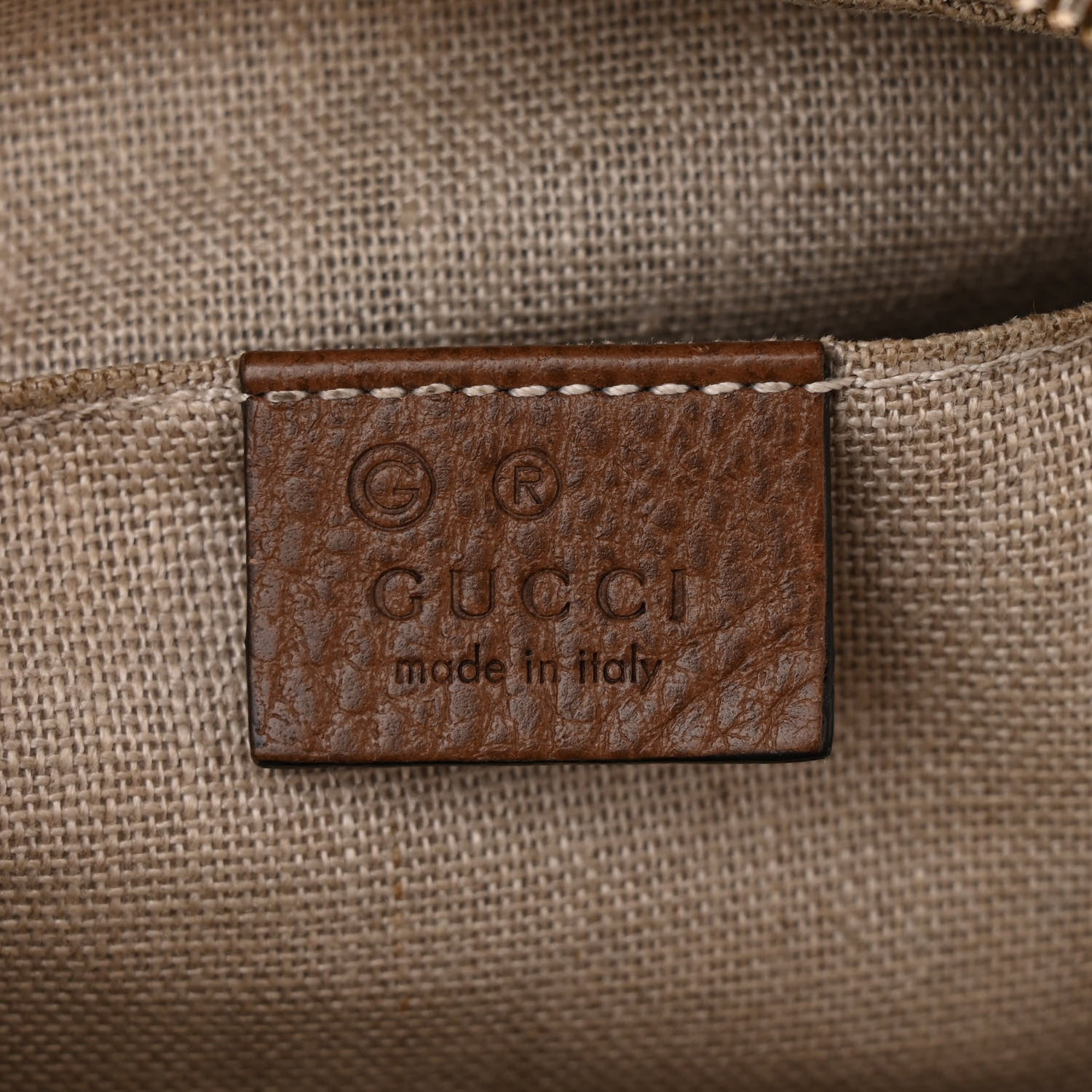 Gucci Monogram Mini Bree Messenger Bag Beige Tabacco 6 of 11