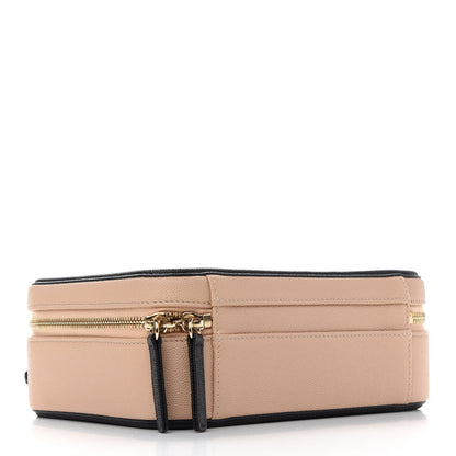 Chanel Caviar Quilted Medium CC Filigree Vanity Case Beige Black 4 of 9