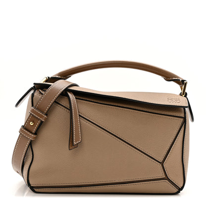Loewe Grained Calfskin Small Puzzle Bag Sand Mink 1 of 13