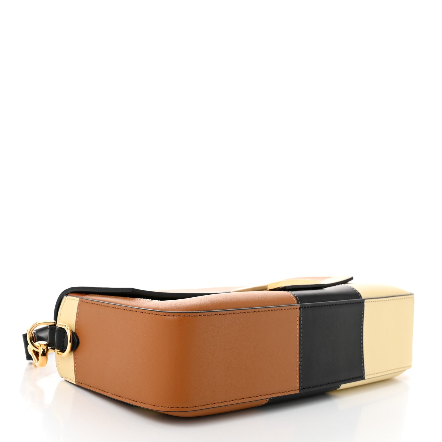 Fendi Vitello Grace Intarsio Geometric Brandy Black Multicolor 4 of 11