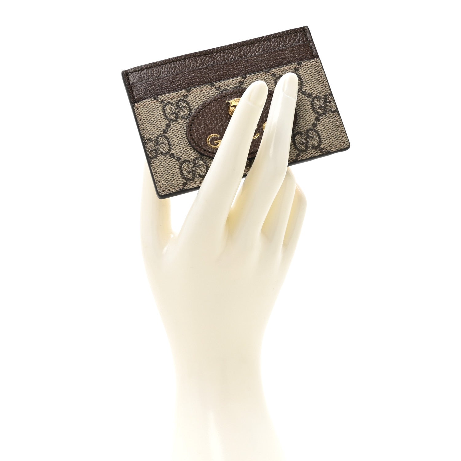 Gucci GG Supreme Monogram Neo Vintage Card Holder Beige Crop New Acero 2 of 9