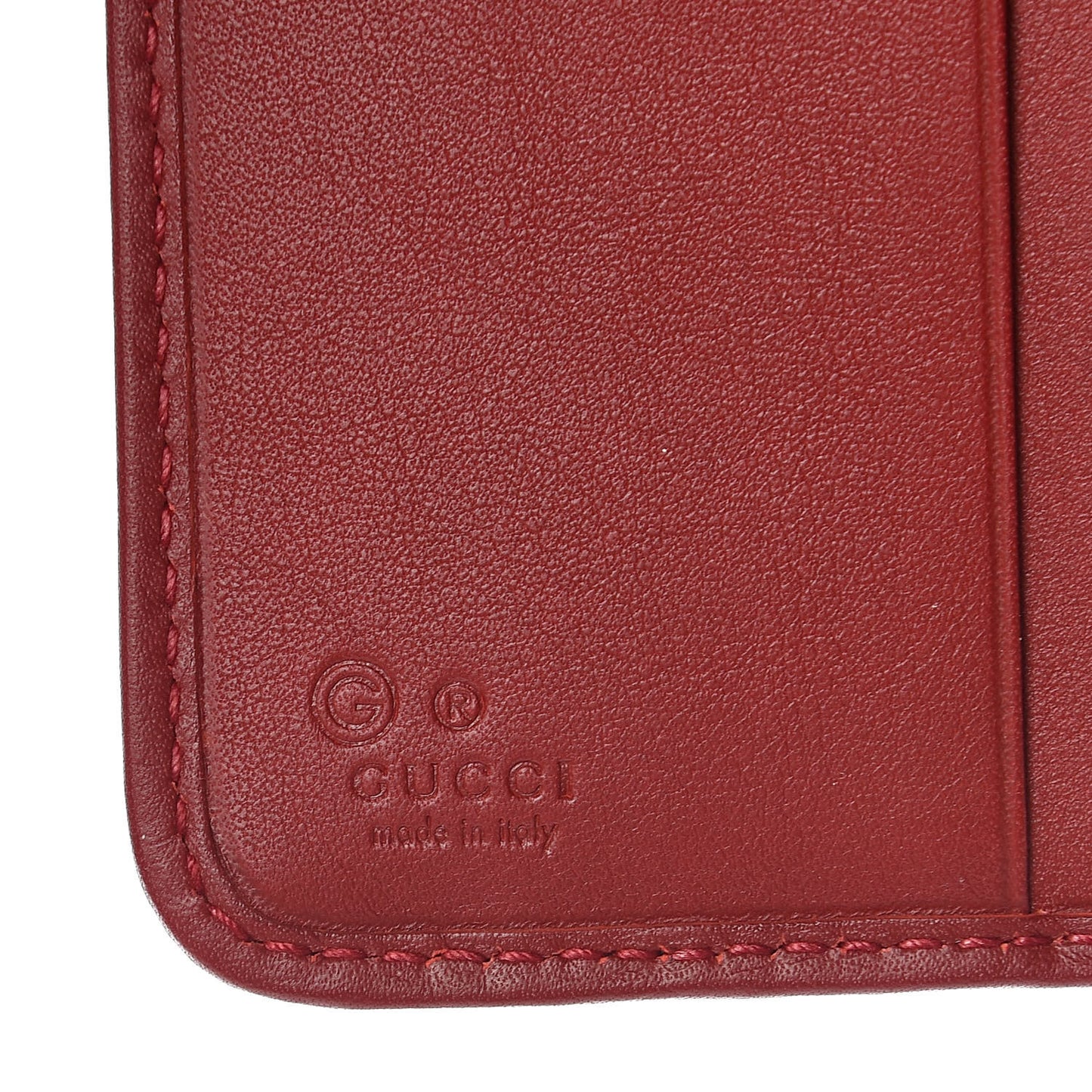 Soft Microguccissima Continental Zip Wallet Red