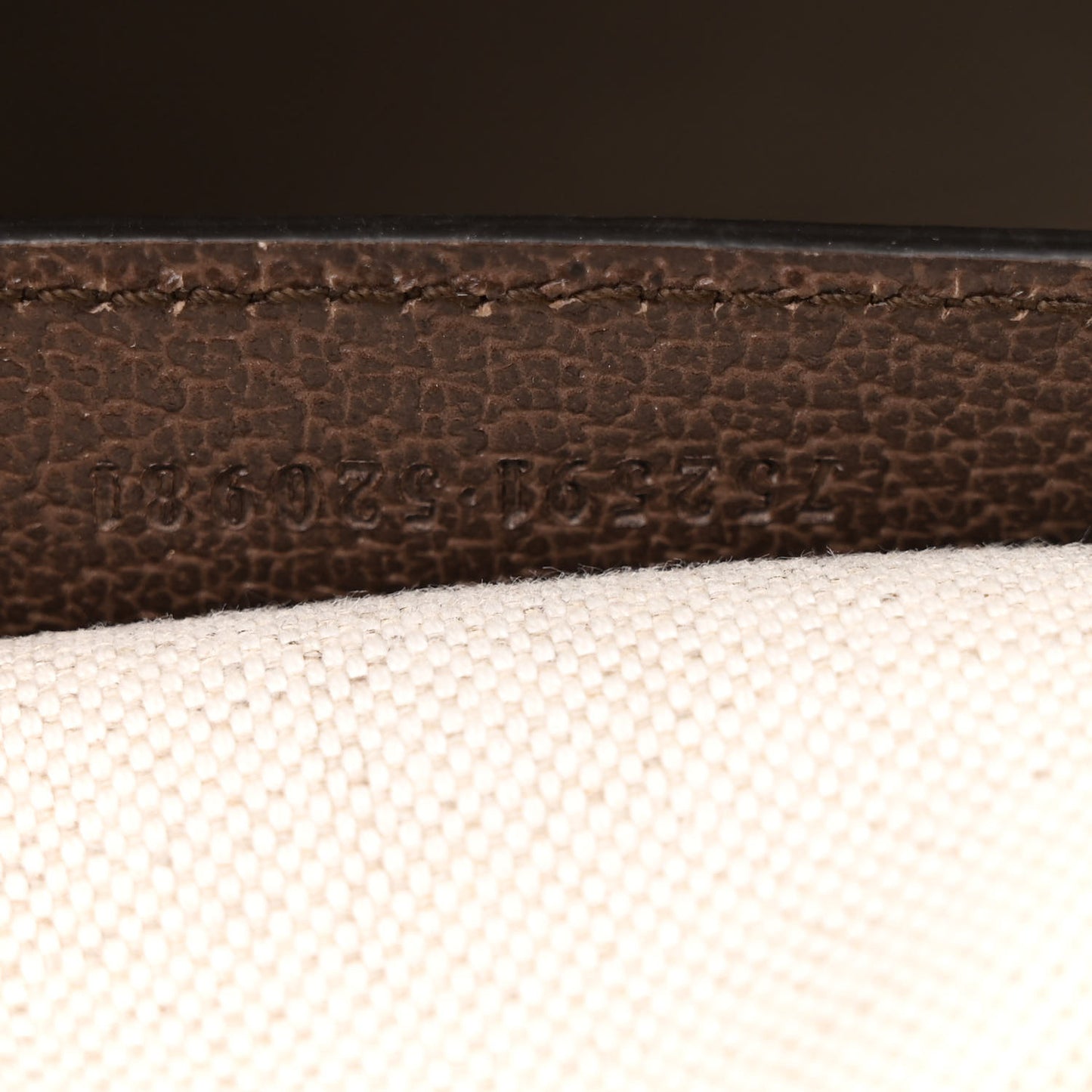 GG Supreme Monogram Textured Dollar Calfskin Web Ophidia Wristlet Shoulder Bag Beige Ebony New Acero