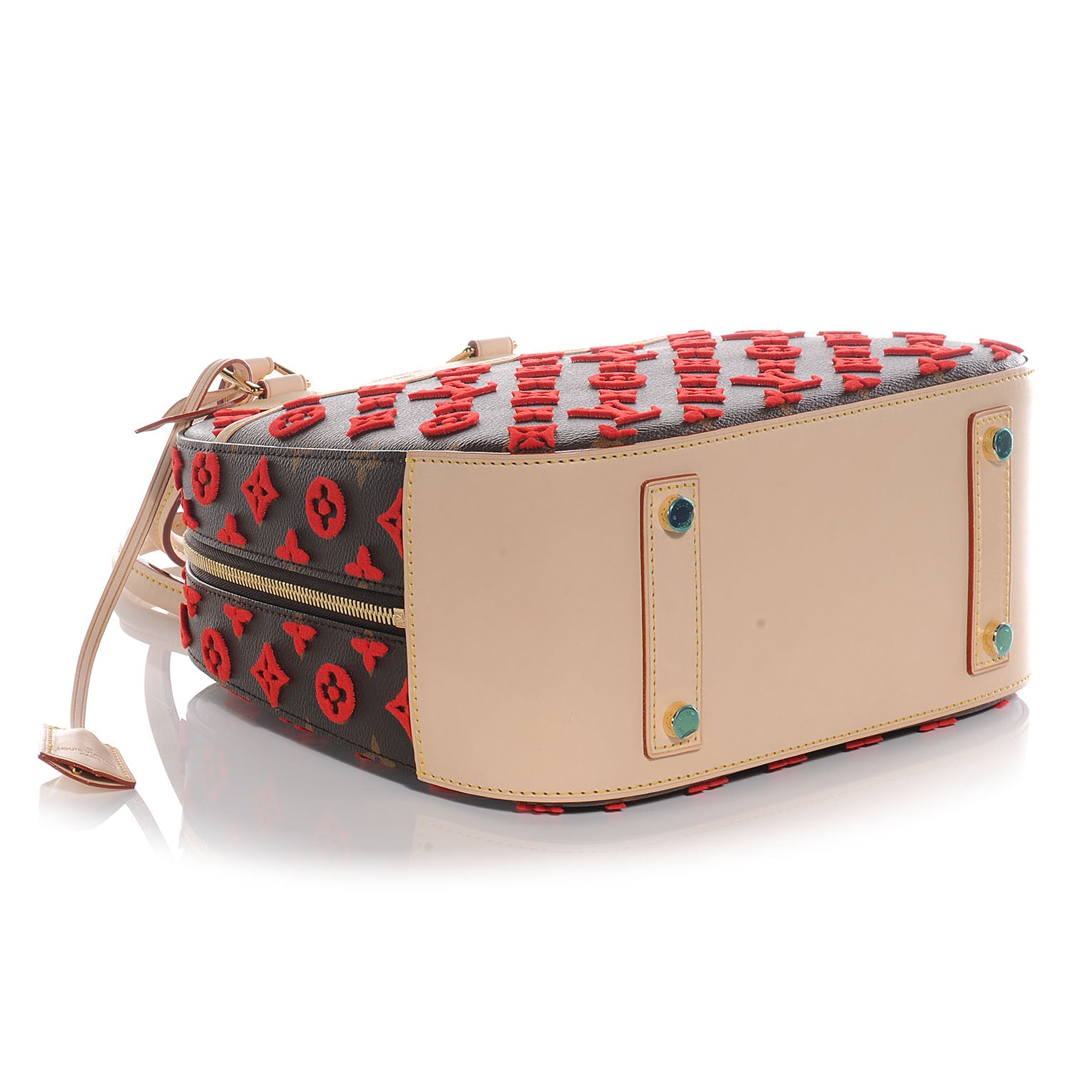 Louis Vuitton Monogram Tuffetage Deauville Cube Red 4 of 8