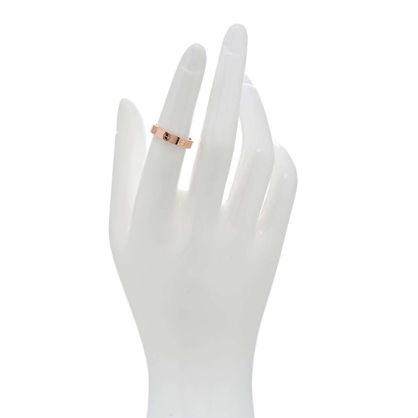 18K Pink Gold 3.5mm LOVE Wedding Band Ring 50 5.25