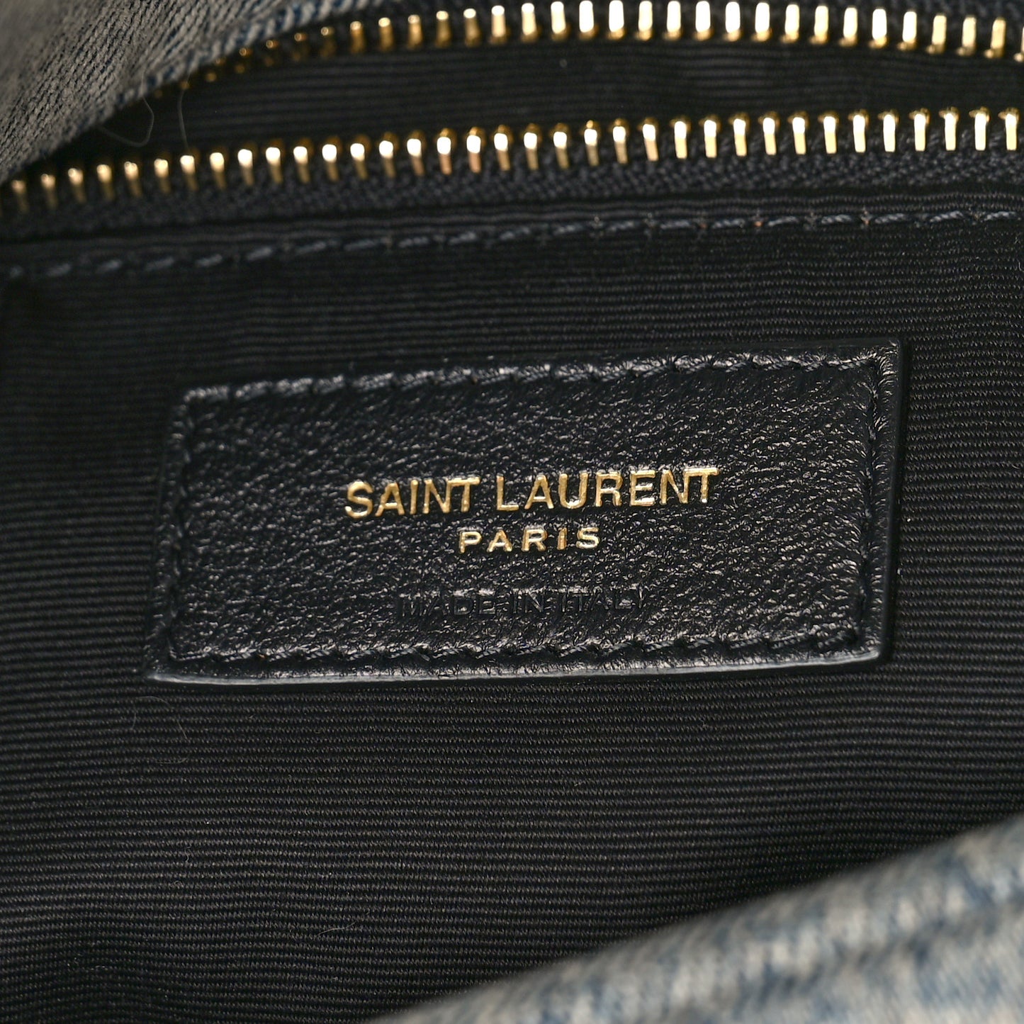 Denim Quilted Medium Loulou Puffer Monogram Chain Satchel Azur