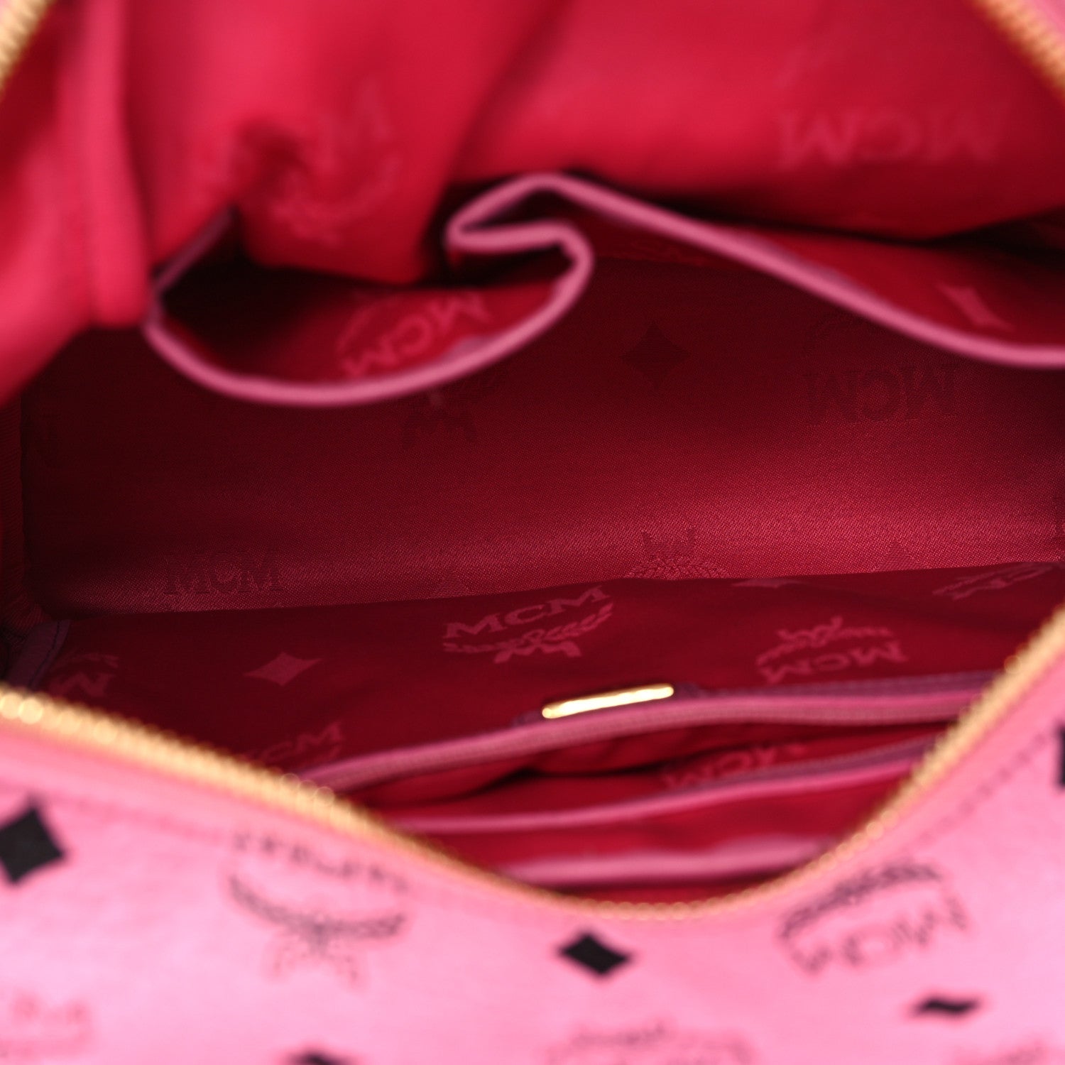 MCM Visetos Small Sprinkle Stud Stark Backpack Pink 5 of 12