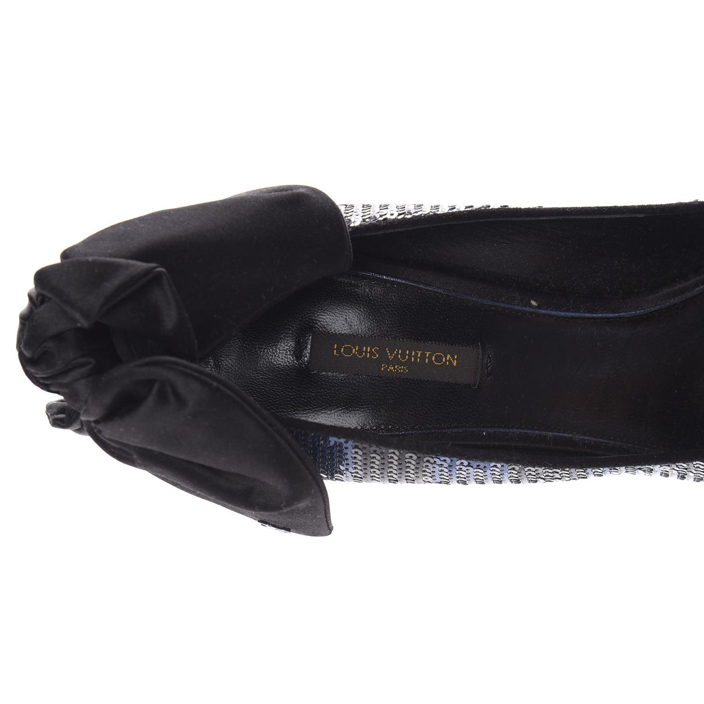 Sequin Peep Toe Platform Pumps 39 Blue Black