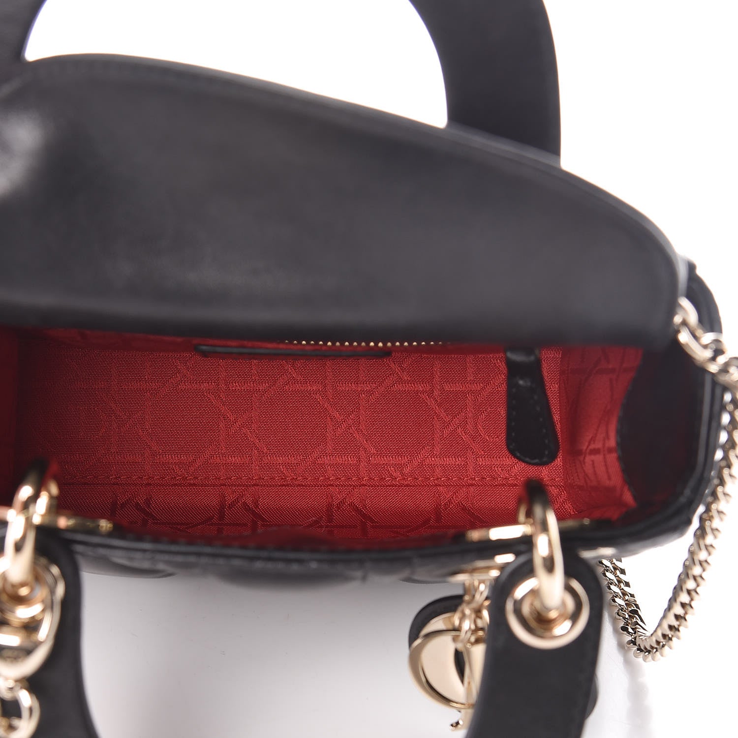 Christian Dior Lambskin Cannage Mini Lady Dior Black 5 of 11