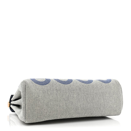 Hermes H Plume Canvas Vache Hunter Circuit 24 Herbag Zip Retourne 31 Bleu Royal Bleu Indigo Ecru 3 of 8