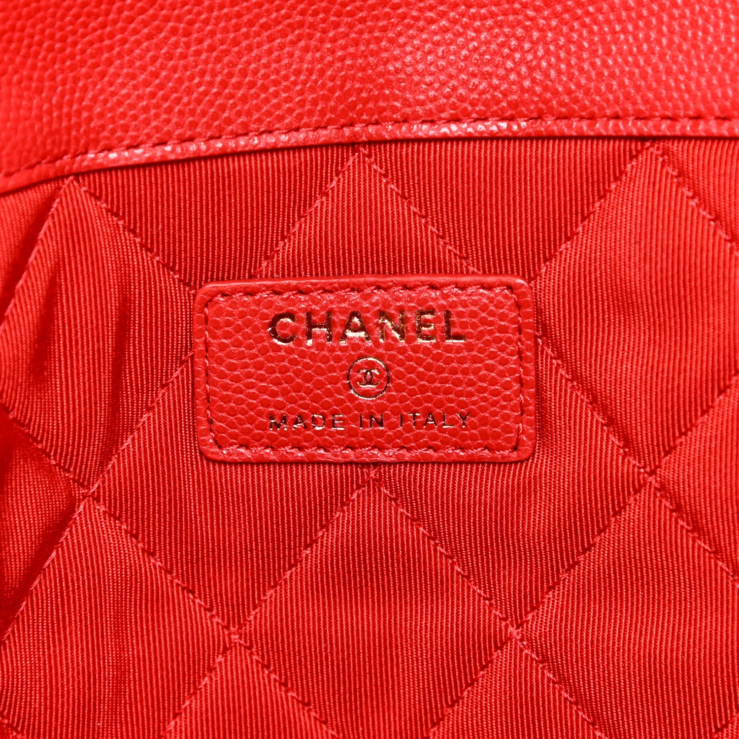 Chanel Caviar Quilted Large Golden Class Pouch Red 5 of 11