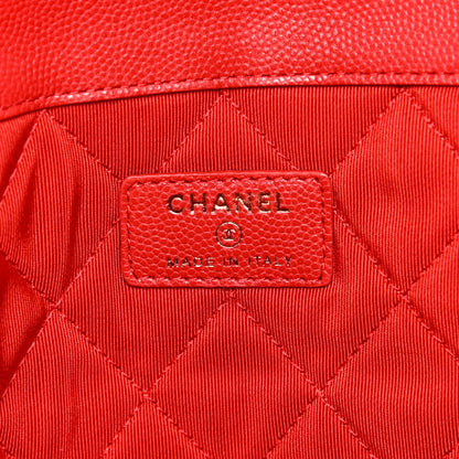 Chanel Caviar Quilted Large Golden Class Pouch Red 5 of 11