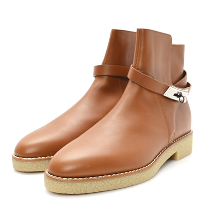 Hermes Heritage Calfskin Follow Ankle Boots 40.5 Naturel 4 of 9