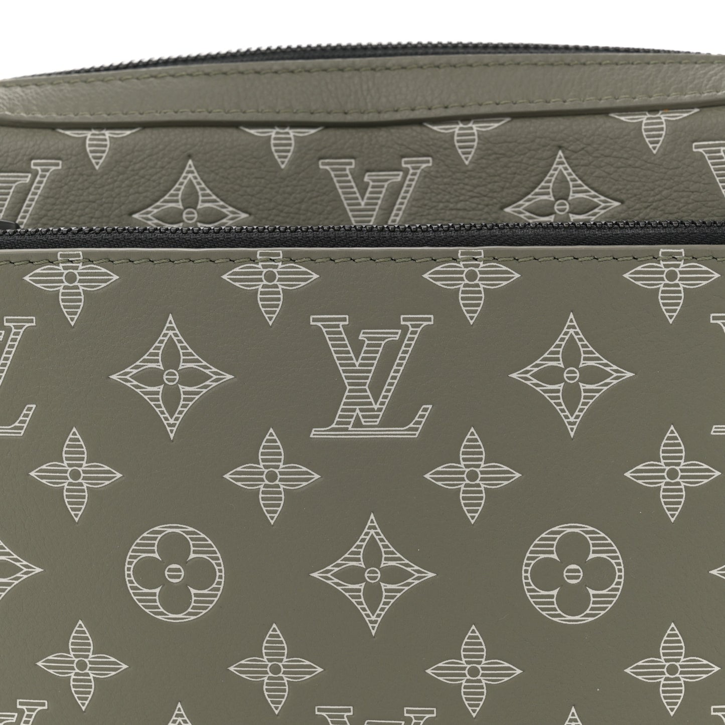 Monogram Shadow G65 Trio Messenger  Olive Green