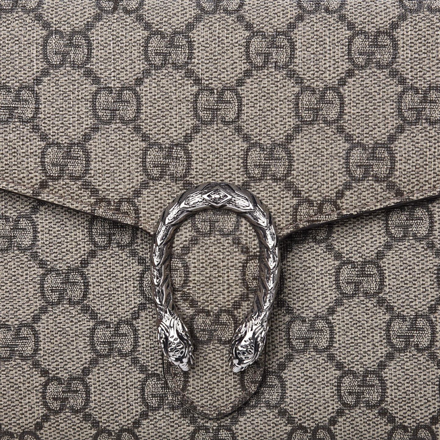 GG Supreme Monogram Mini Dionysus Chain Wallet Beige Taupe
