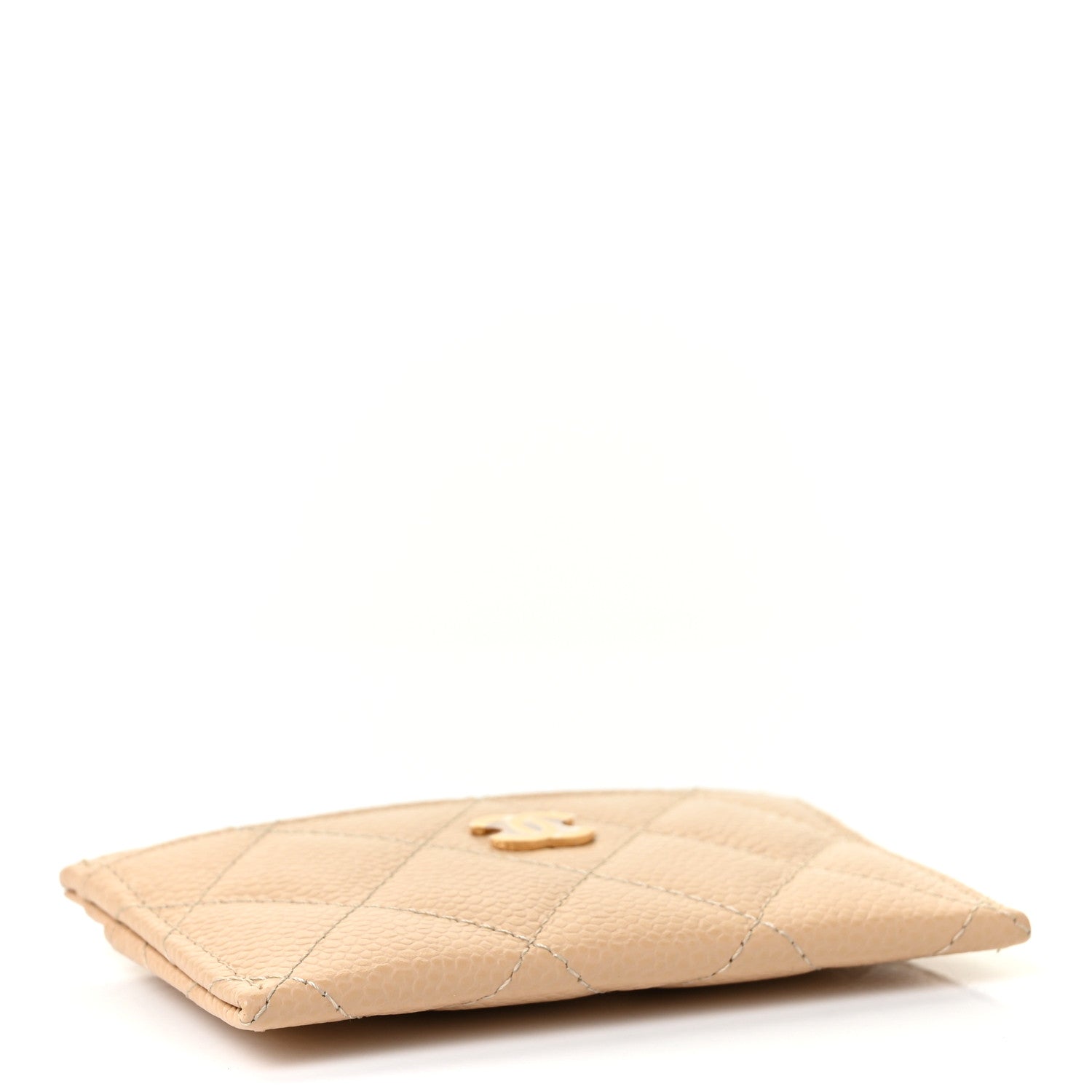Chanel Caviar Quilted Card Holder Beige 4 of 11