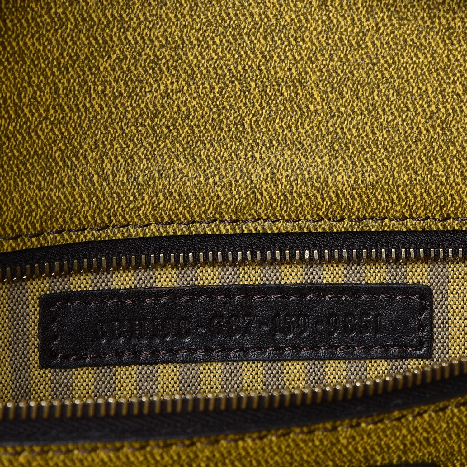 Fendi Zucca Spalmati Small Roll Tote Tobacco Yellow 8 of 9