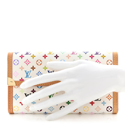 Louis Vuitton Monogram Multicolor Porte Tresor International Wallet White 2 of 8