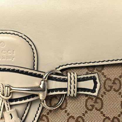 Gucci Monogram Margaux Calfskin Medium Emily Chain Shoulder Bag Beige Ebony Mystic White 13 of 14