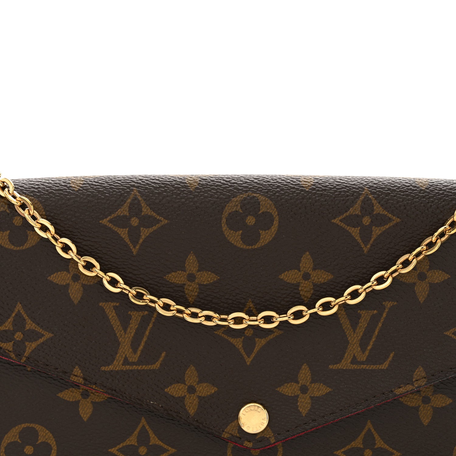 Louis Vuitton Monogram Pochette Felicie Chain Wallet Fuchsia 9 of 15