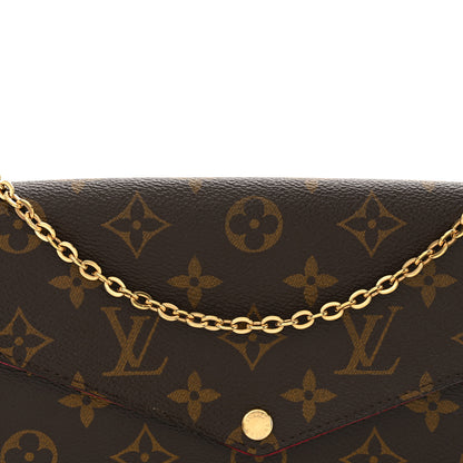 Louis Vuitton Monogram Pochette Felicie Chain Wallet Fuchsia 9 of 15