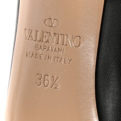Valentino Garavani Calfskin Nappa Monochrome Rockstud Ankle Strap 100mm Pumps 36.5 Black 7 of 10