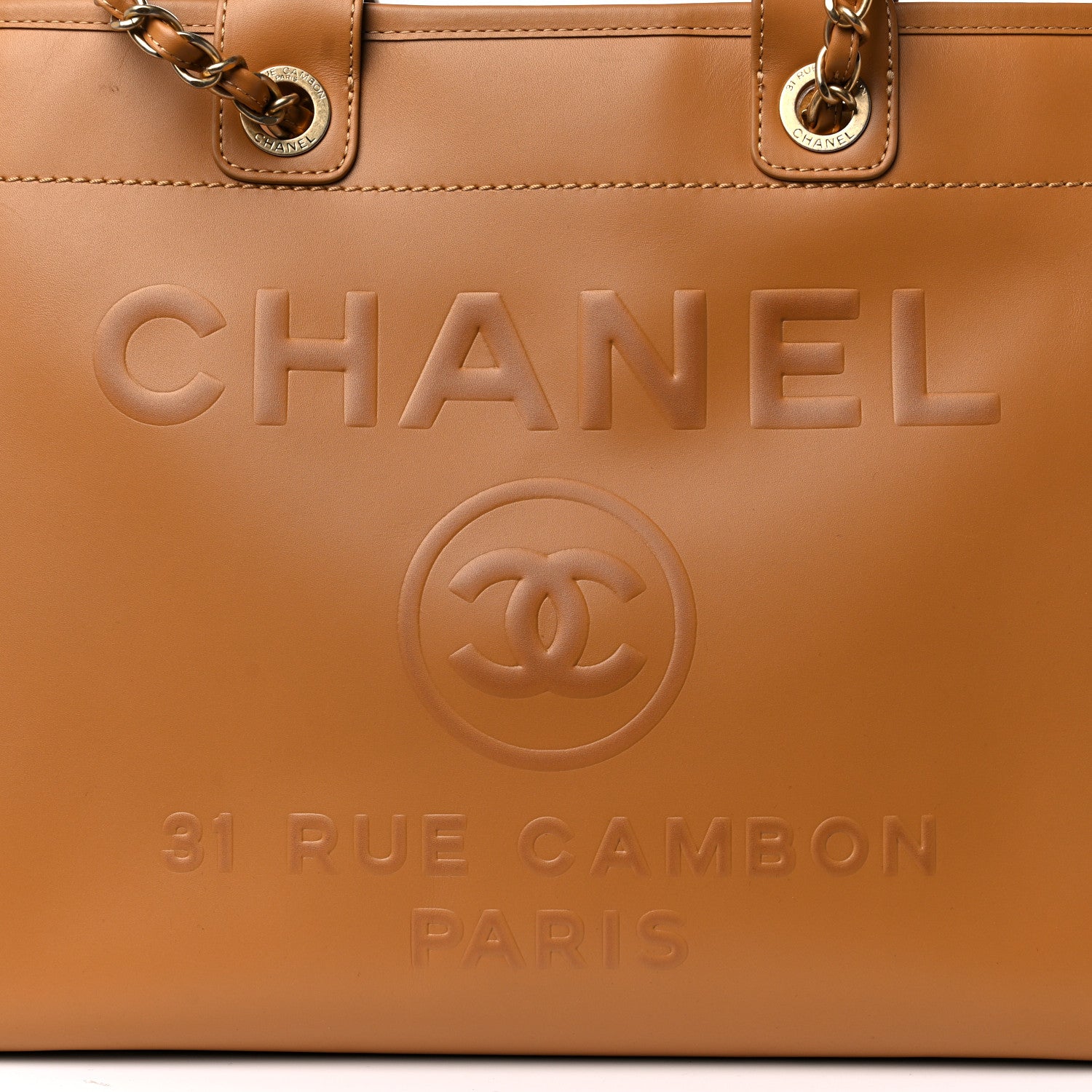 Chanel Calfskin Medium Deauville Tote Brown 8 of 10