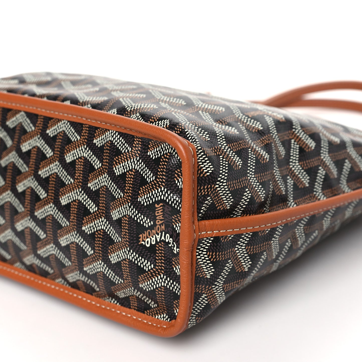 Goyardine Reversible Mini Anjou Black Gold