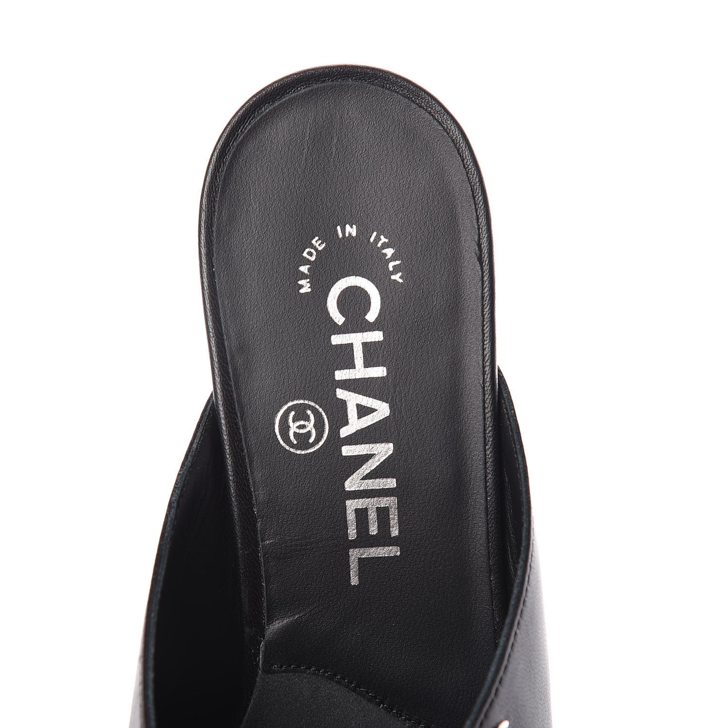 Lambskin Grosgrain Cap Toe Mules 36 Black