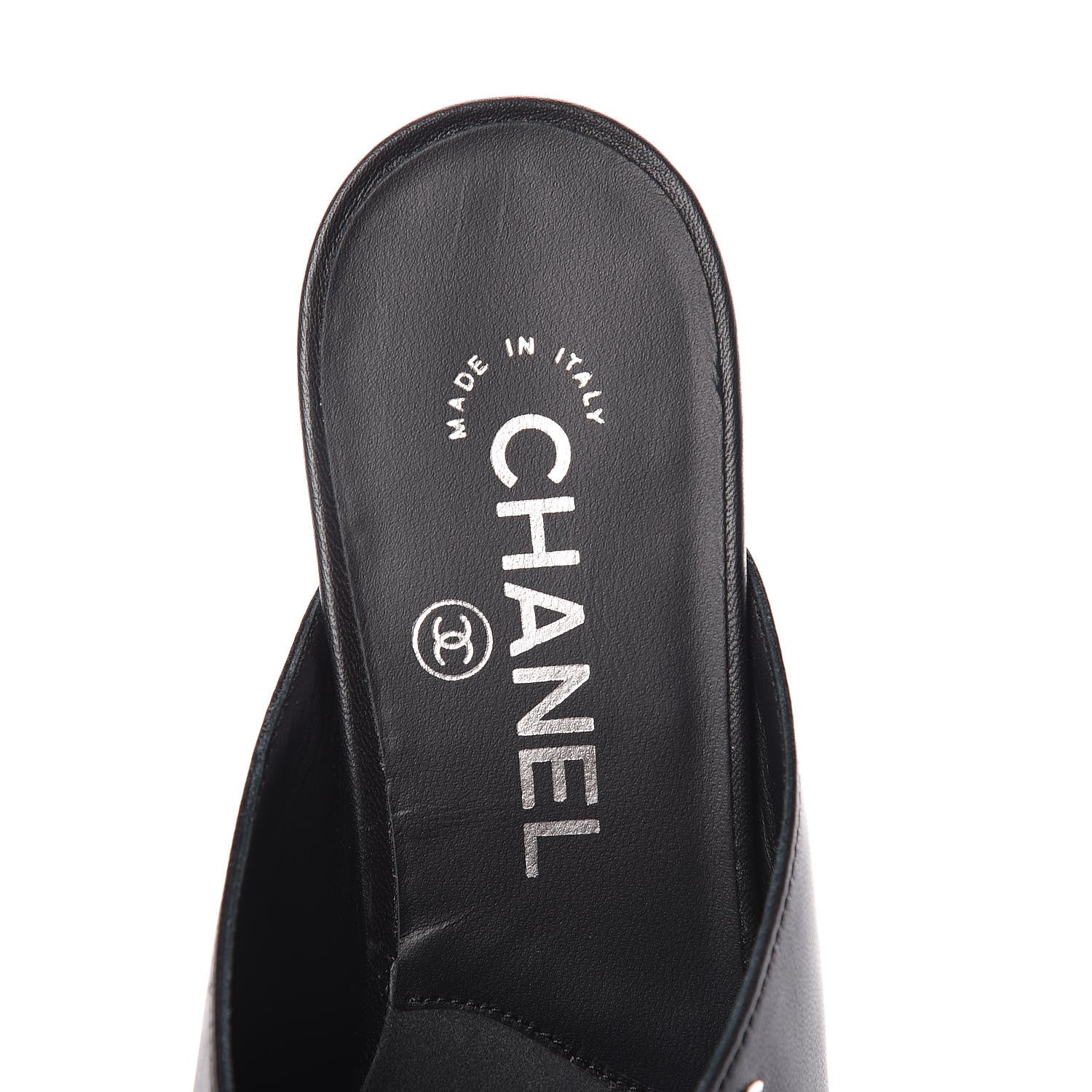 Chanel Lambskin Grosgrain Cap Toe Mules 36 Black 7 of 8