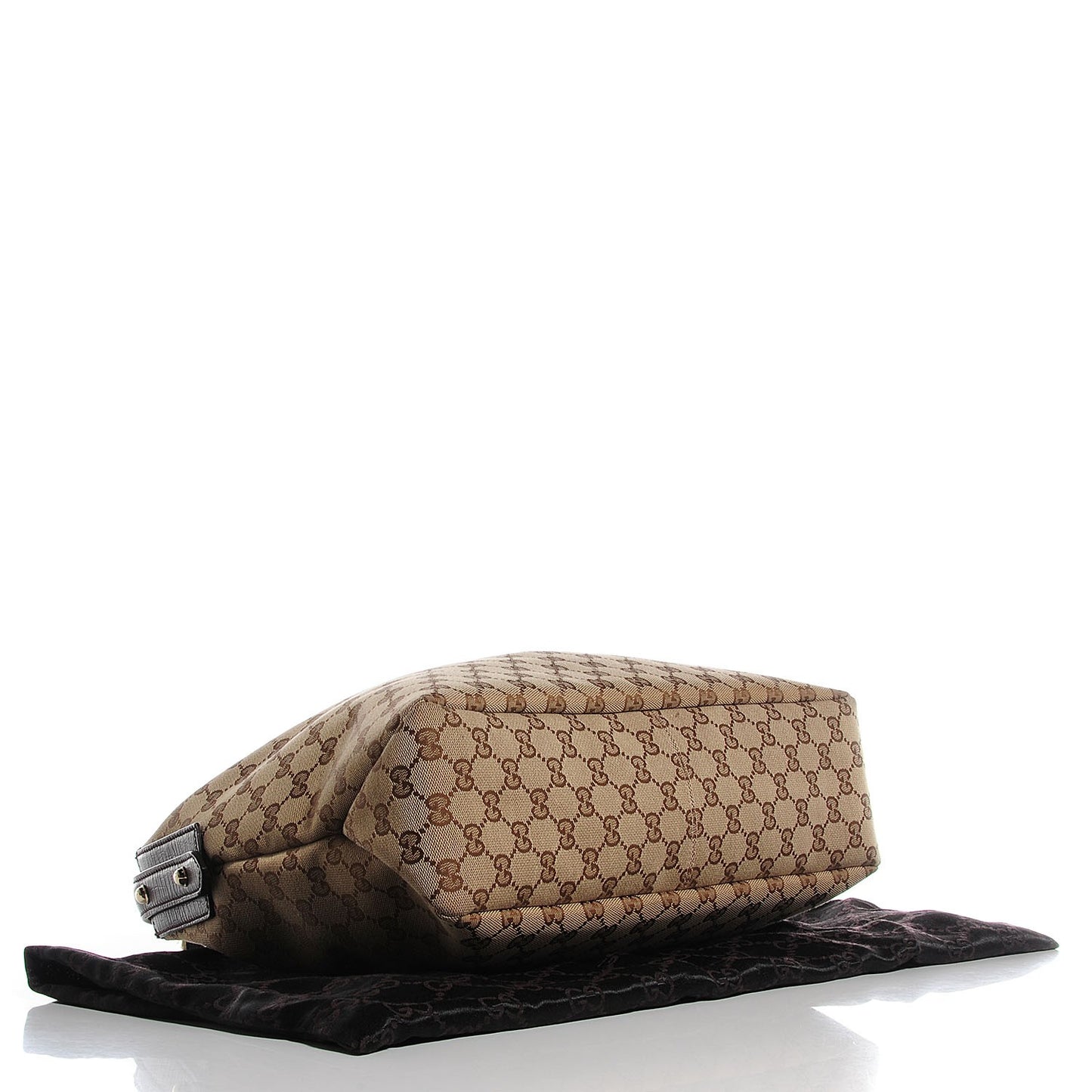 Monogram Medium Horsebit Chain Hobo Dark Brown