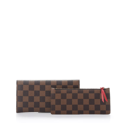 Louis Vuitton Damier Ebene Josephine Wallet Red 6 of 13