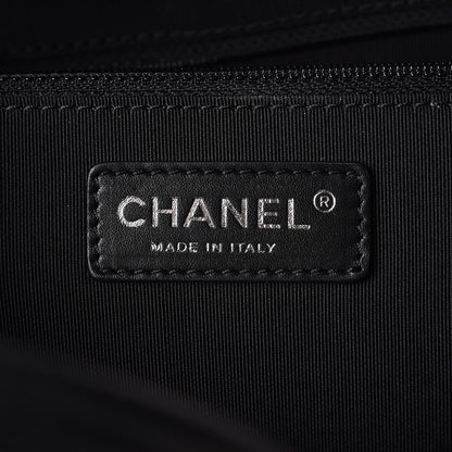 Chanel Calfskin Quilted Small Easy Shopping Tote Black 6 of 7
