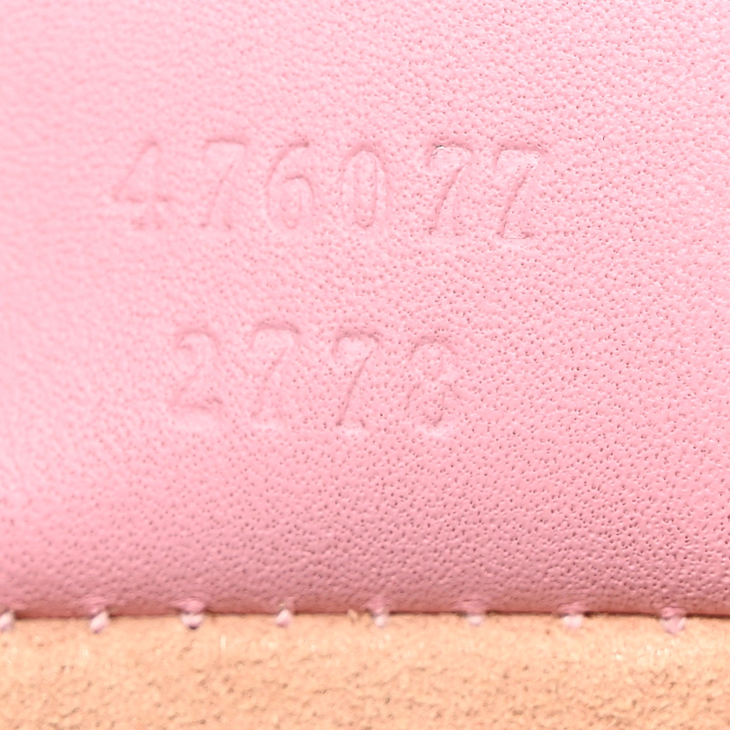 Gucci Calfskin Striped Oversized Bee Zip Pouch White Pink Red 7 of 9