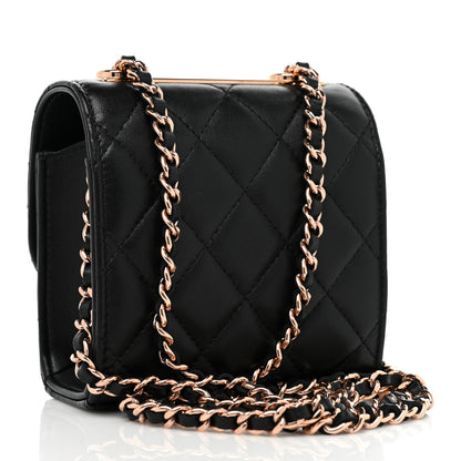 Chanel Lambskin Quilted Mini Trendy CC Clutch With Chain Black 3 of 9