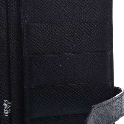 Hermes Epsom Bearn Gusset Wallet Black 7 of 13